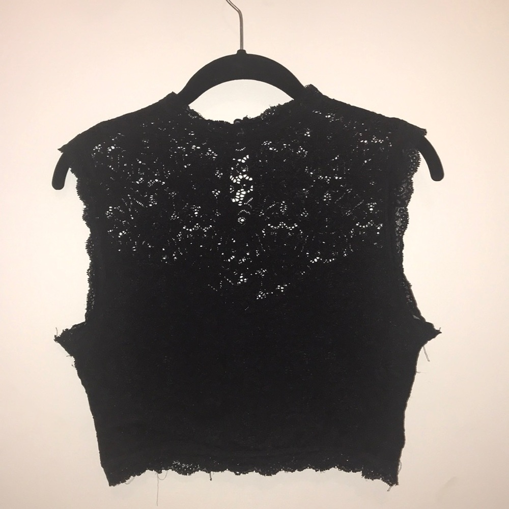 FLASH SALE!! Bebe black lace crop top